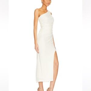 Bardot Rosalie Midi Dress Orchid White